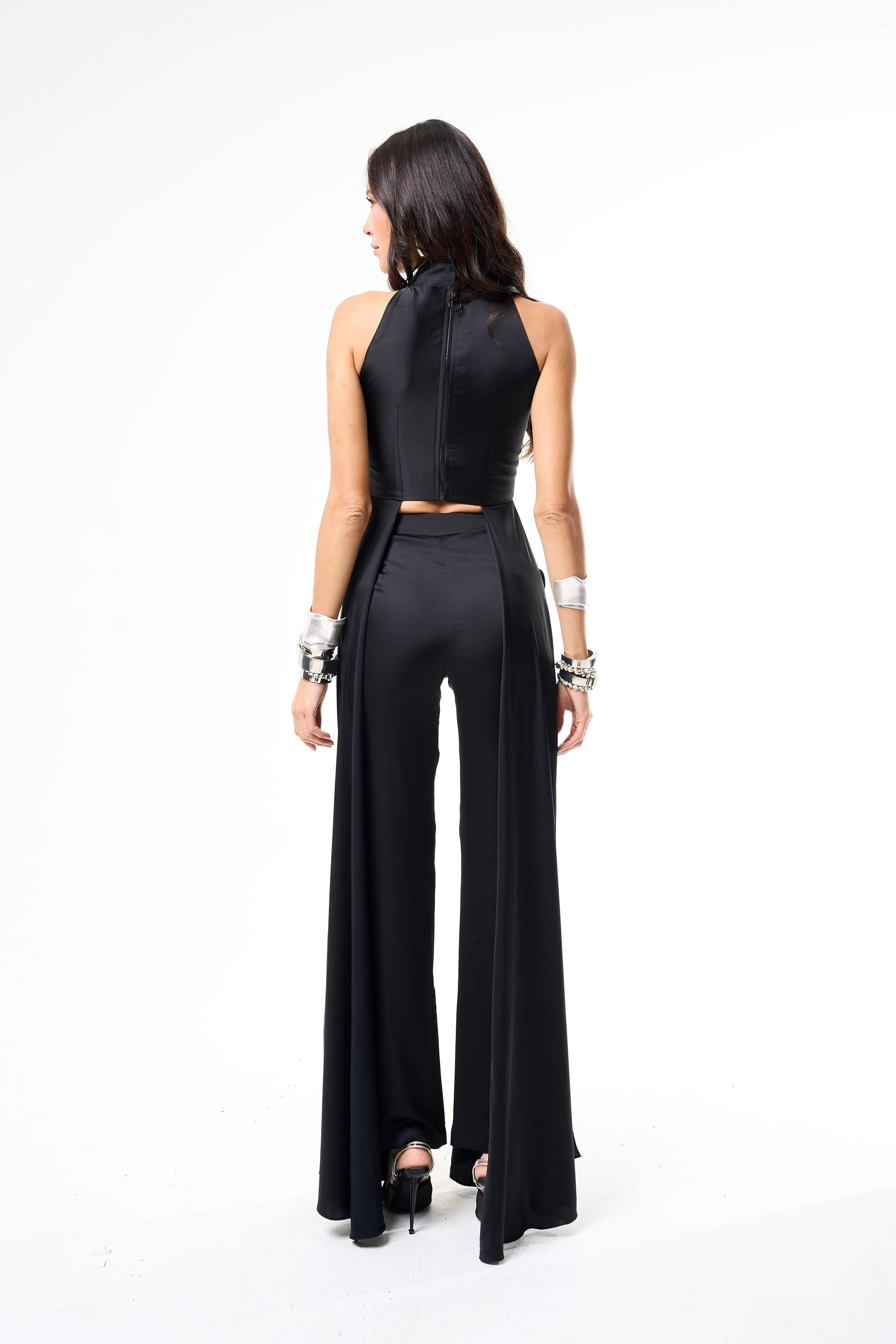 Slander Top and Trousers - Black
