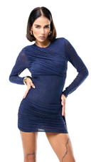 Eclipse Mini Dress - Navy Blue