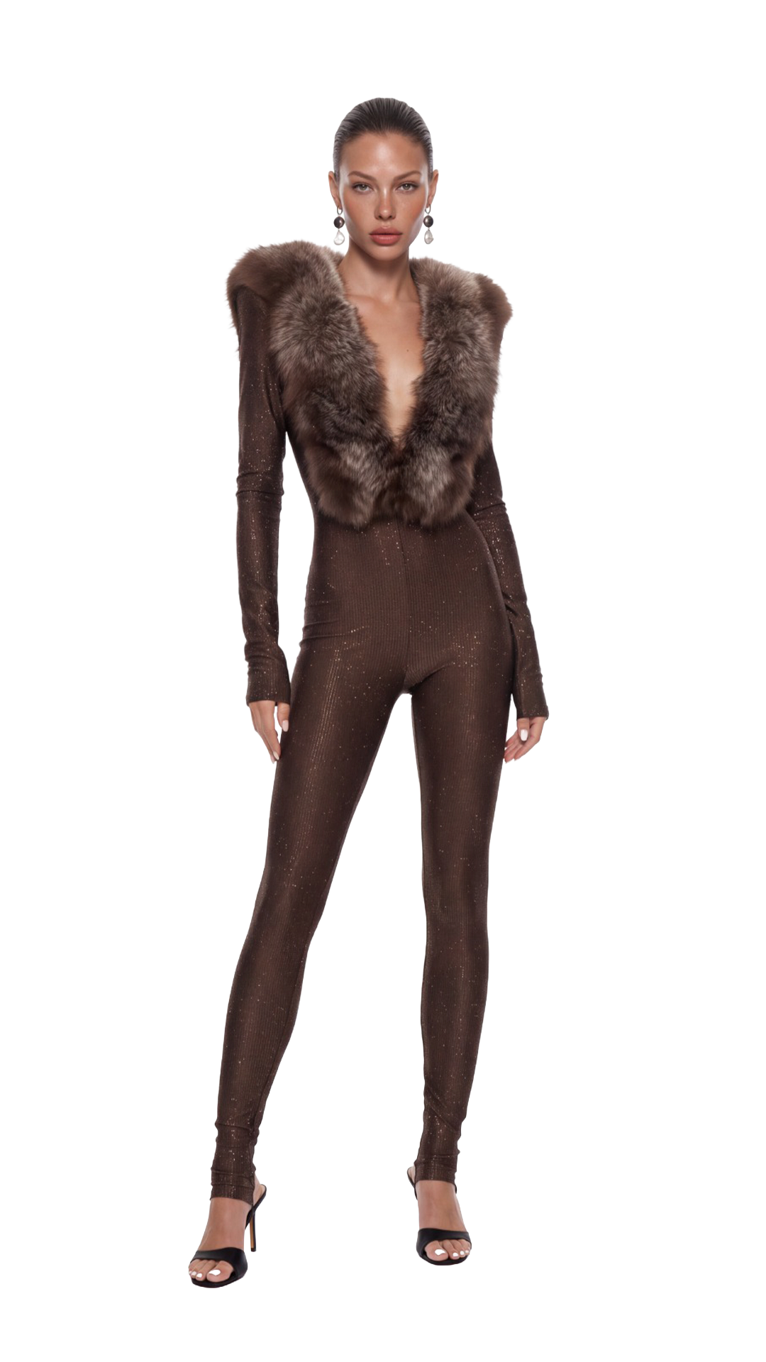Bhumi Fur Jumpsuit