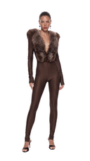 Bhumi Fur Jumpsuit