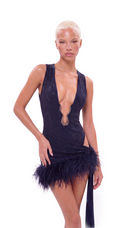 Sparked Luxe - Navy Blue (With Skirt)