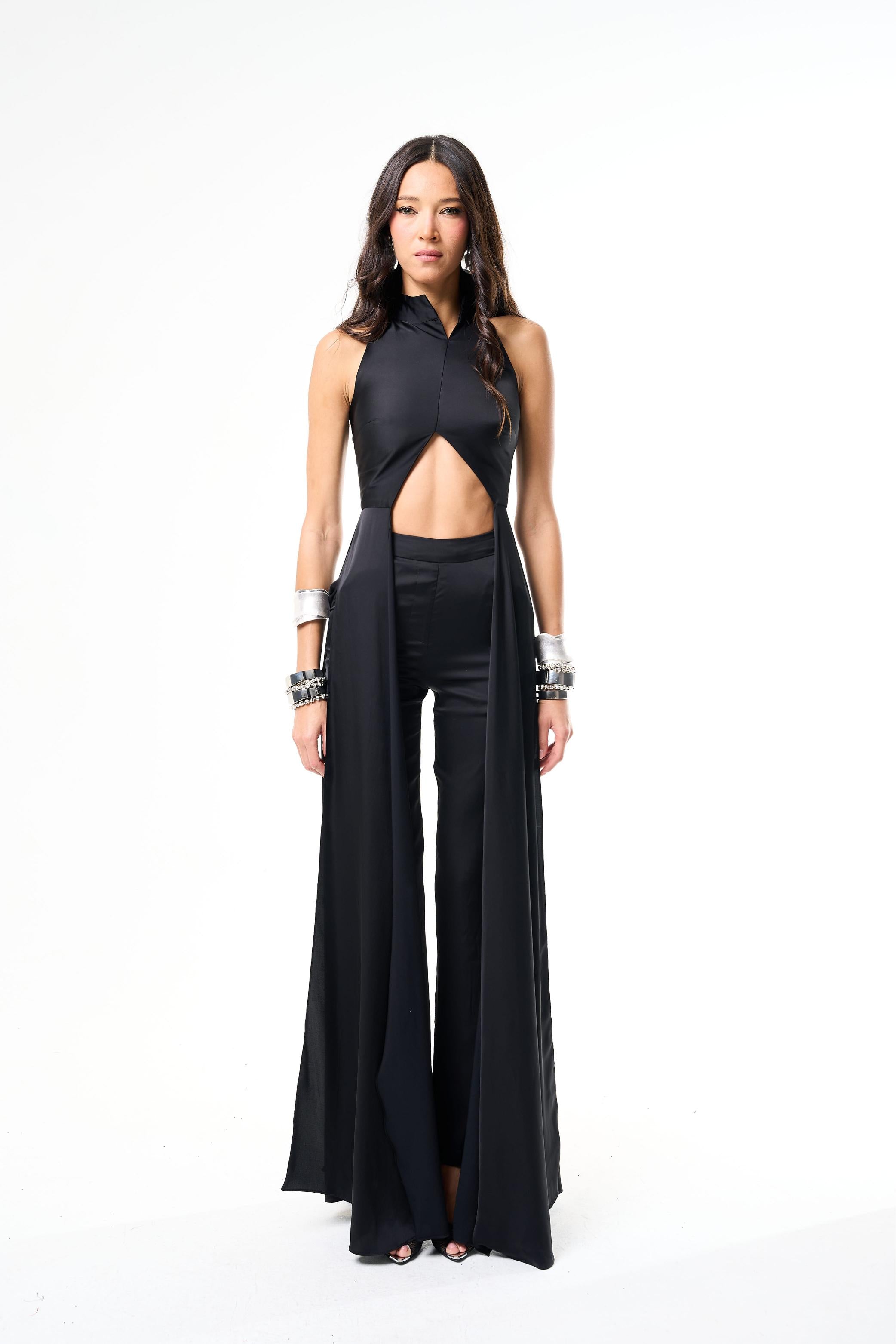 Slander Top and Trousers - Black