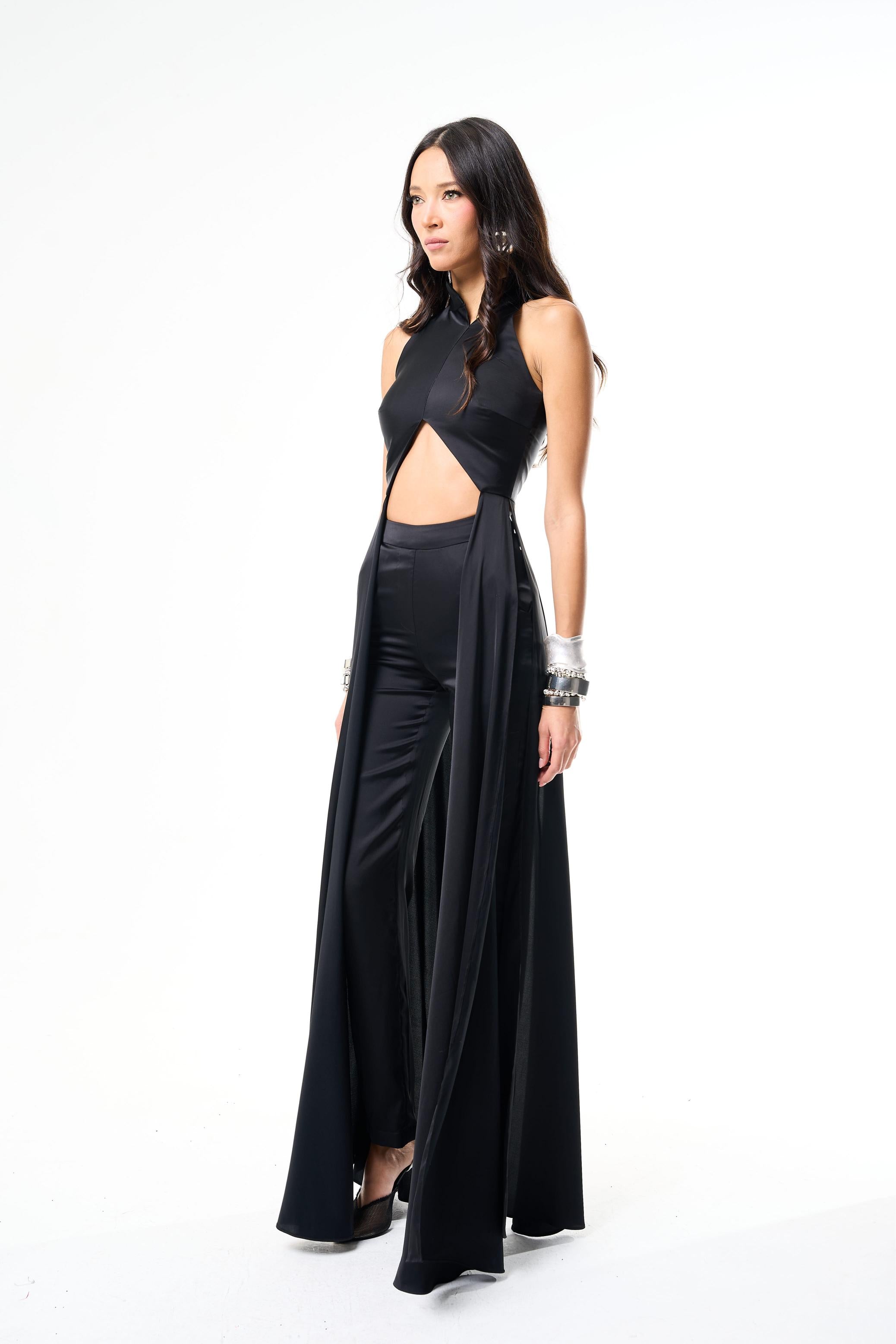 Slander Top and Trousers - Black