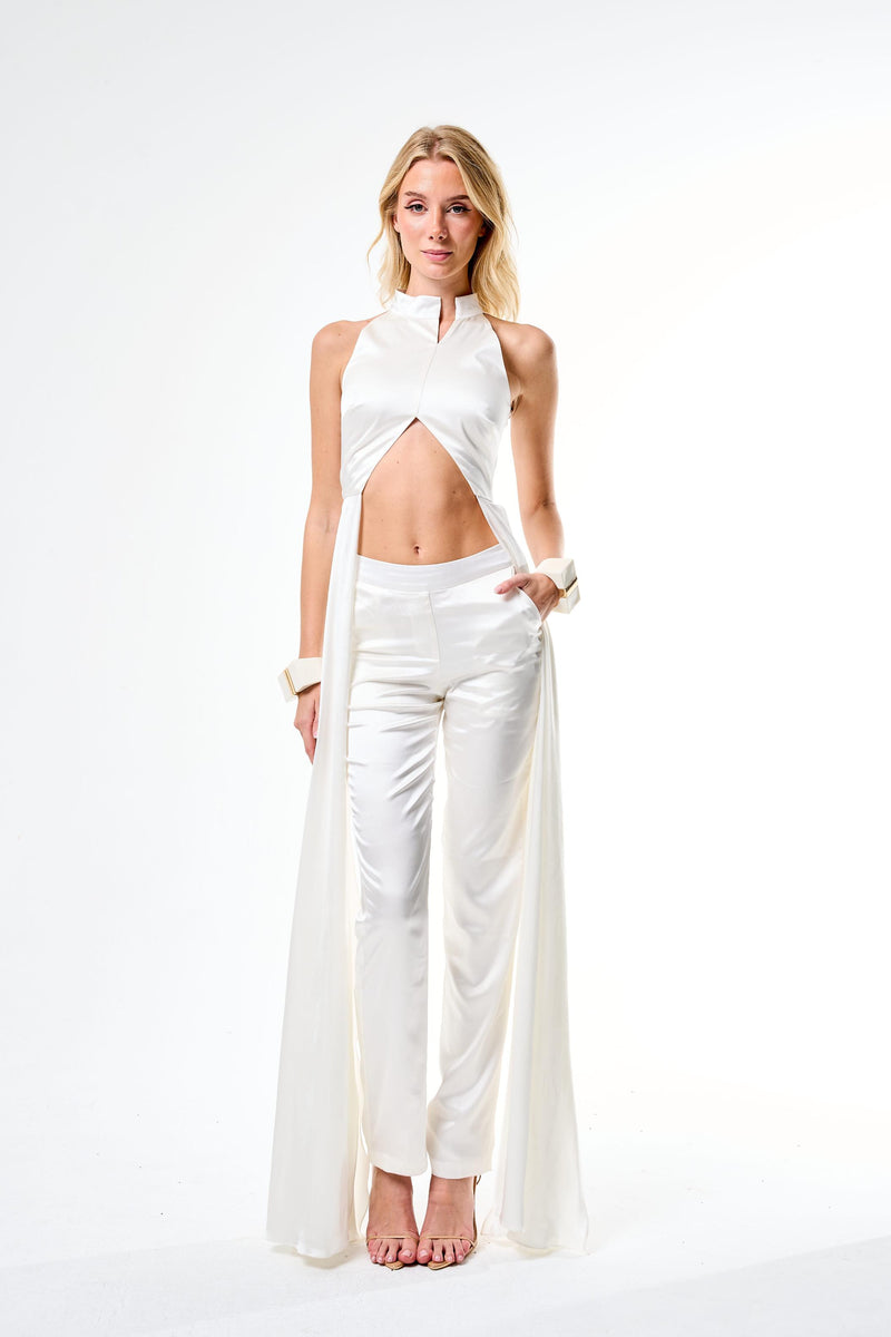 Slander Top and Trousers - White
